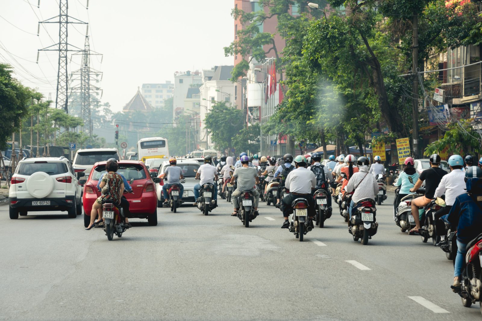 Motorbike traffic in Hanoi