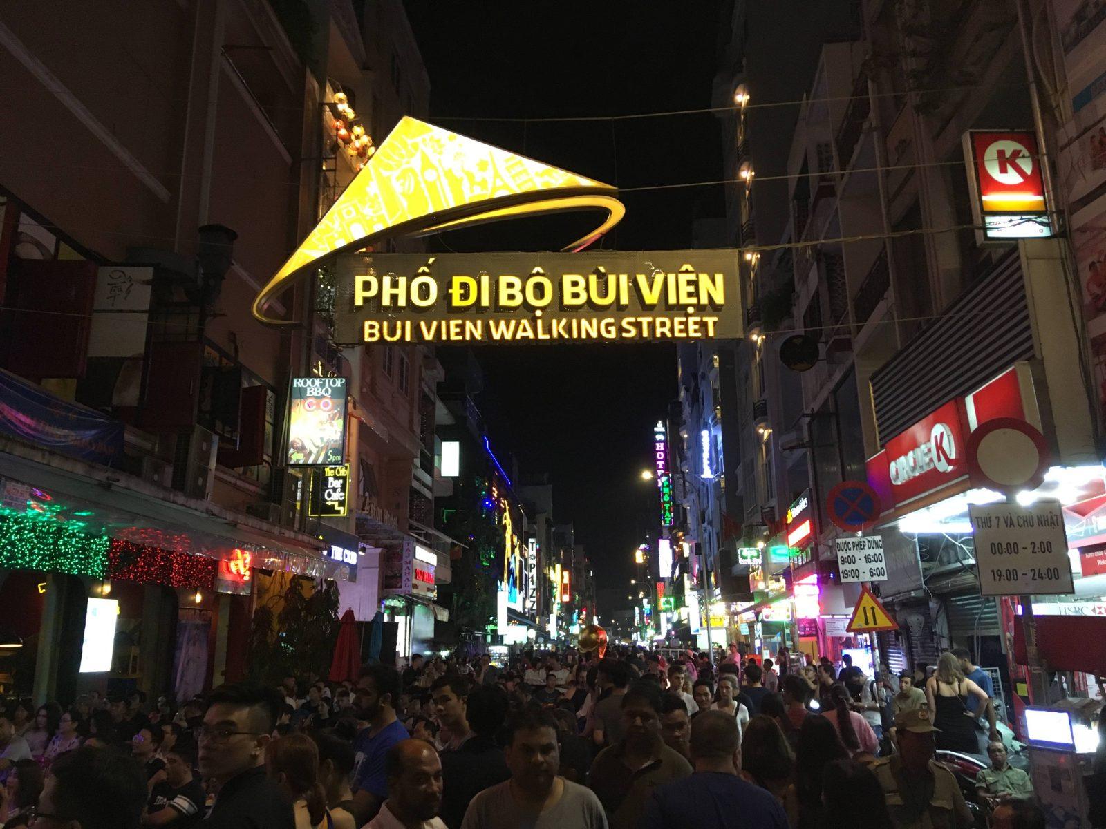 Bui Vien Walking Street in District 1, Ho Chi Minh City