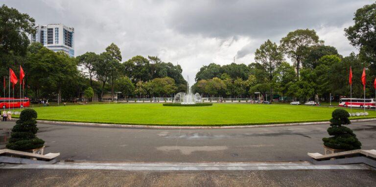 Reunification Palace exterior in Ho Chi Minh City