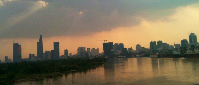 Sunset over the Ho Chi Minh City skyline