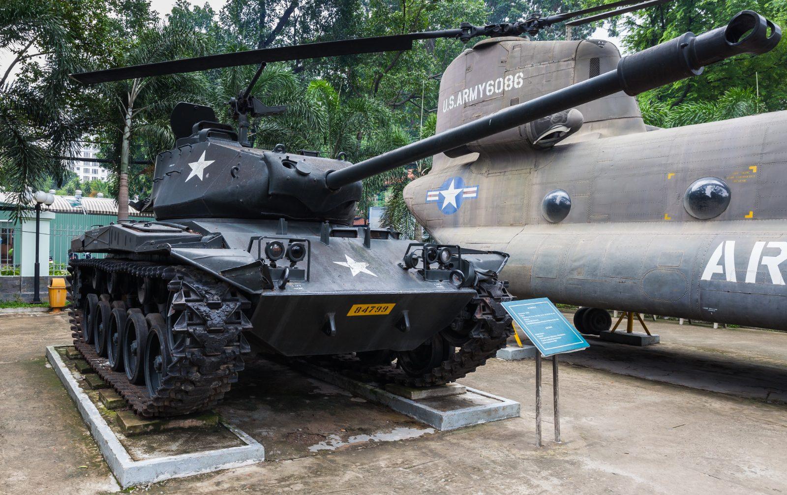 Tank on display at the War Remnants Museum in Ho Chi Minh City