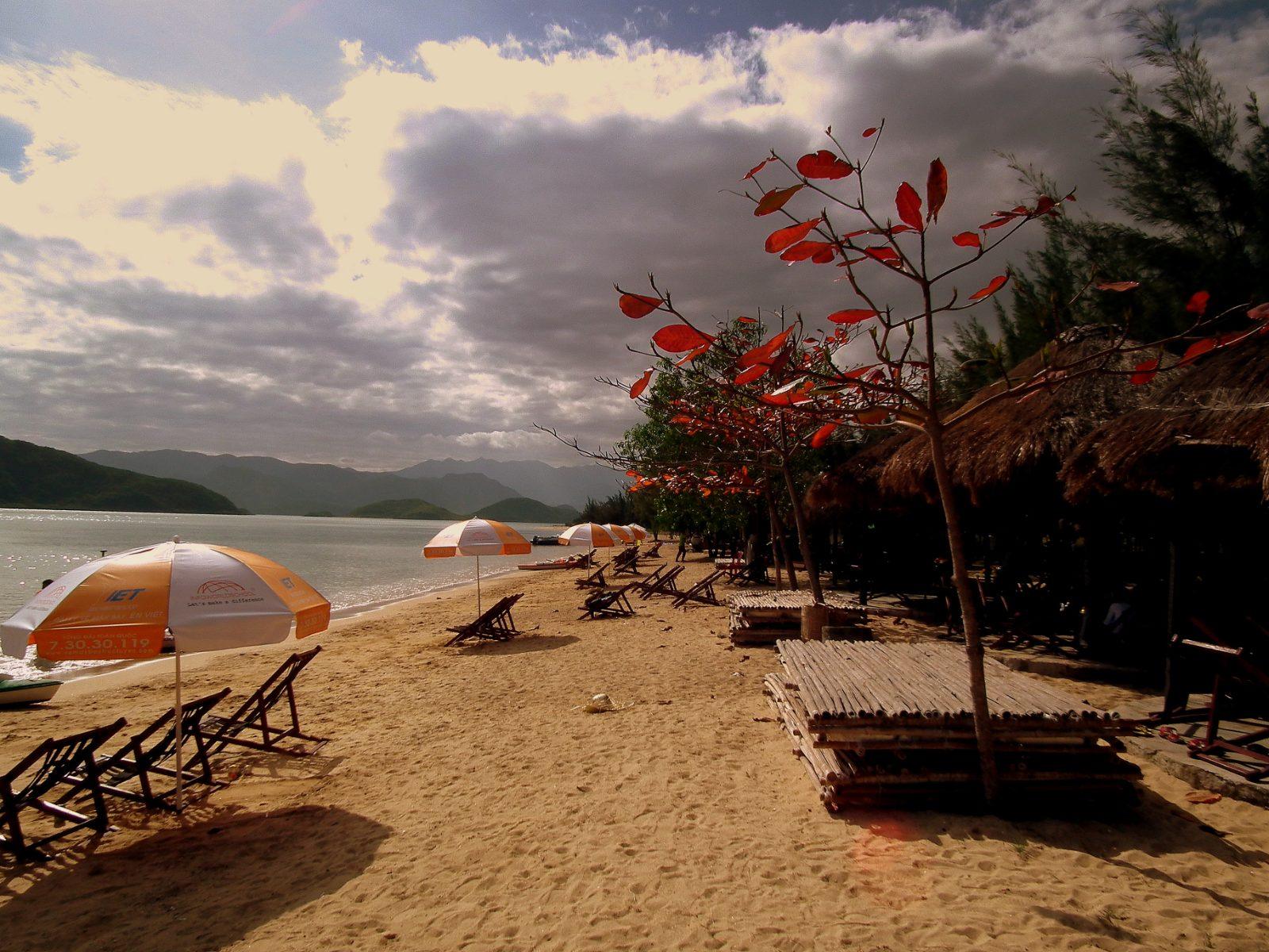 Panoramic view of Nha Trang bay and coastline in Vietnam