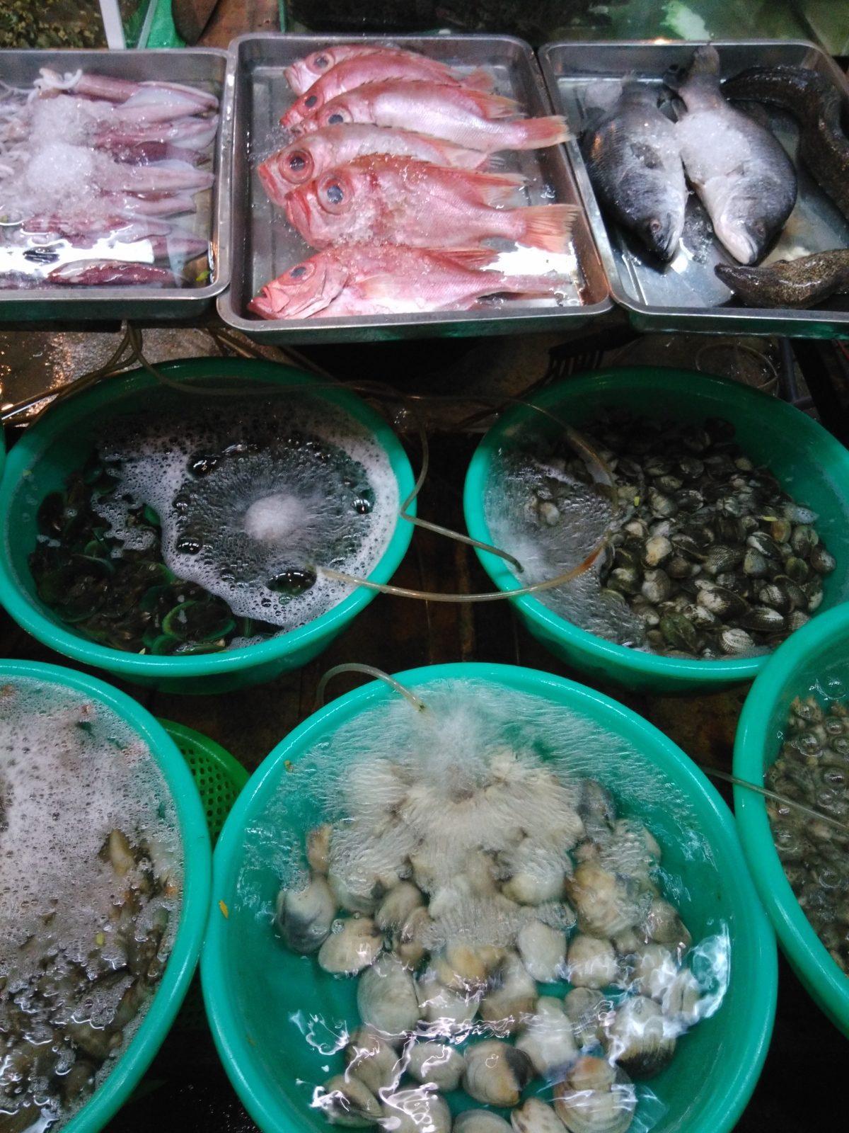 Fresh local fish and seafood for sale in Nha Trang, Vietnam