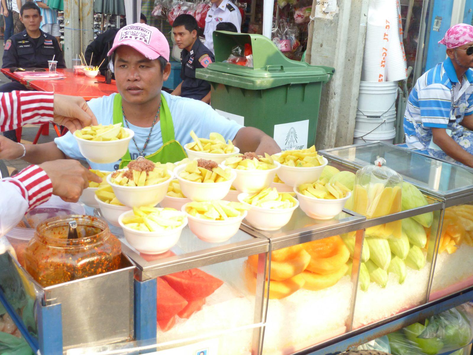 Vendor stalls at Chatuchak Weekend Market in Bangkok