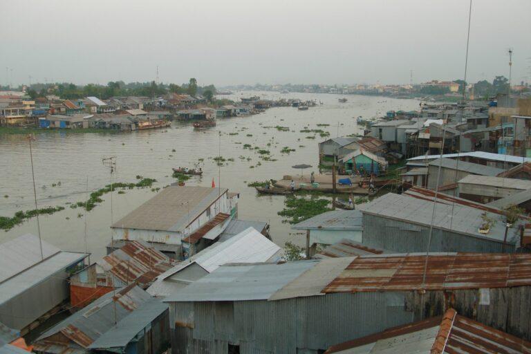 Panoramic view of Chau Doc, Vietnam