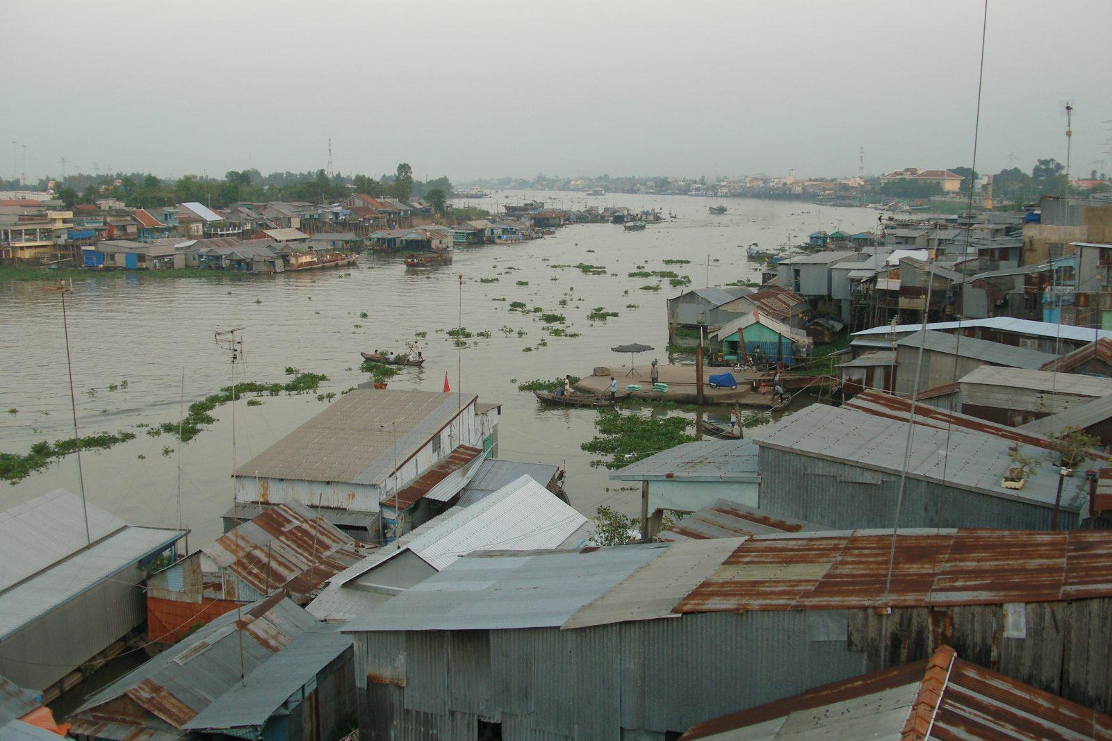Panoramic view of Chau Doc, Vietnam