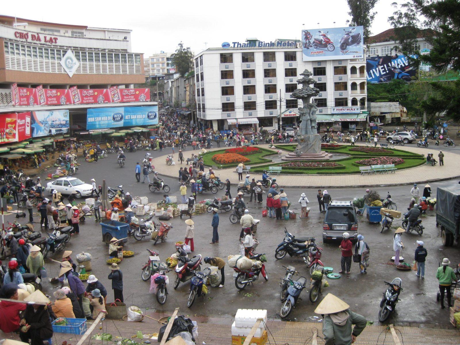 Da Lat Market building in the city center, Vietnam
