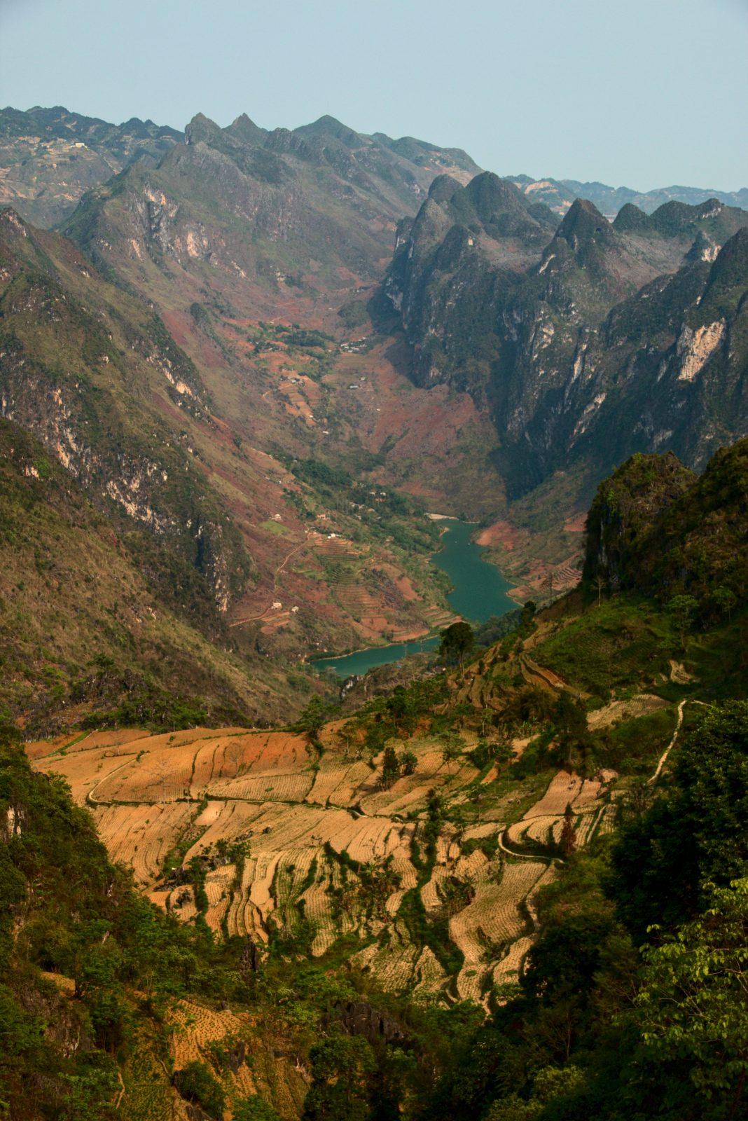 Karst mountain town of Dong Van along the Ha Giang Loop, Vietnam