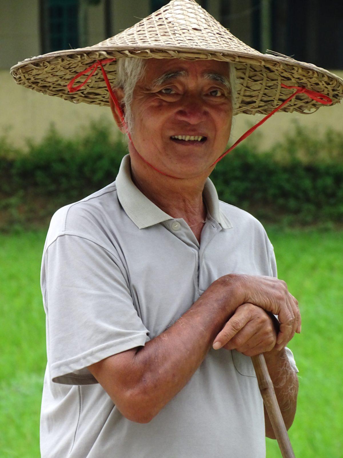 A local farmer near Nguom Ngao Cave in Cao Bang province
