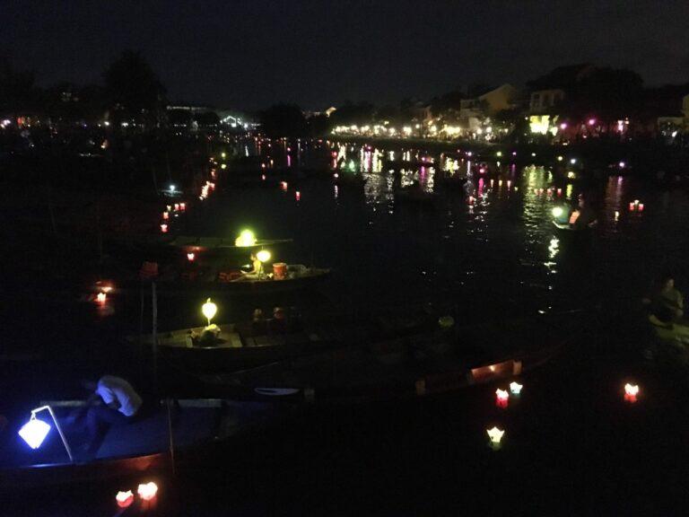 Illuminated lanterns during the Hoi An Full Moon Lantern Festival