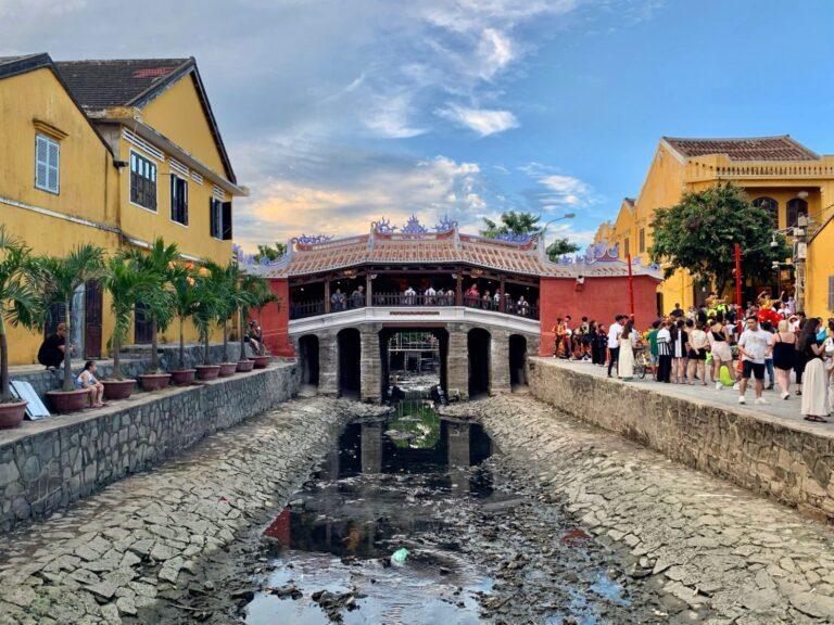 The Japanese Covered Bridge (Chua Cau) in Hoi An Ancient Town after its recent renovation