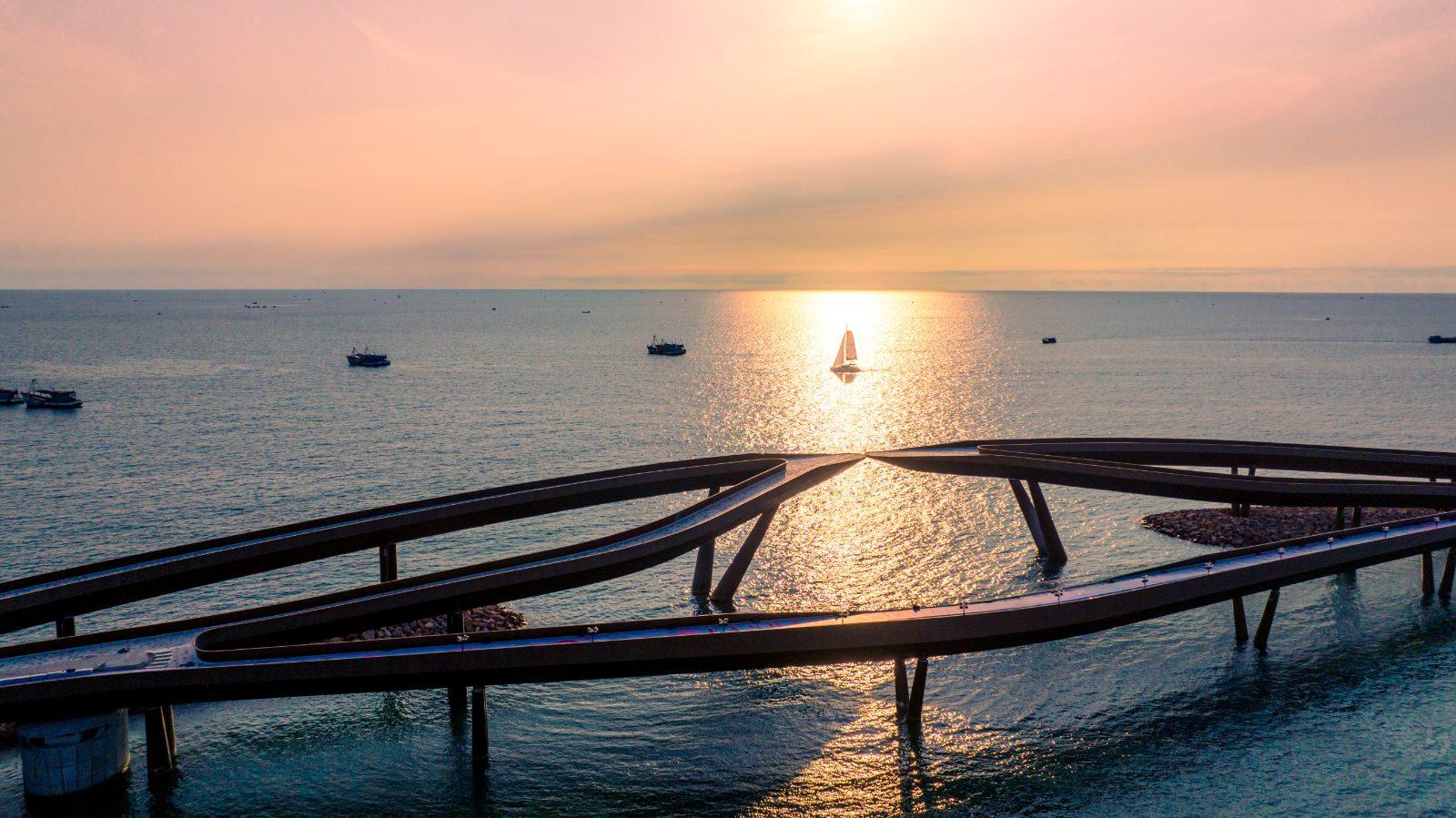 Kiss Bridge at sunset, Phu Quoc