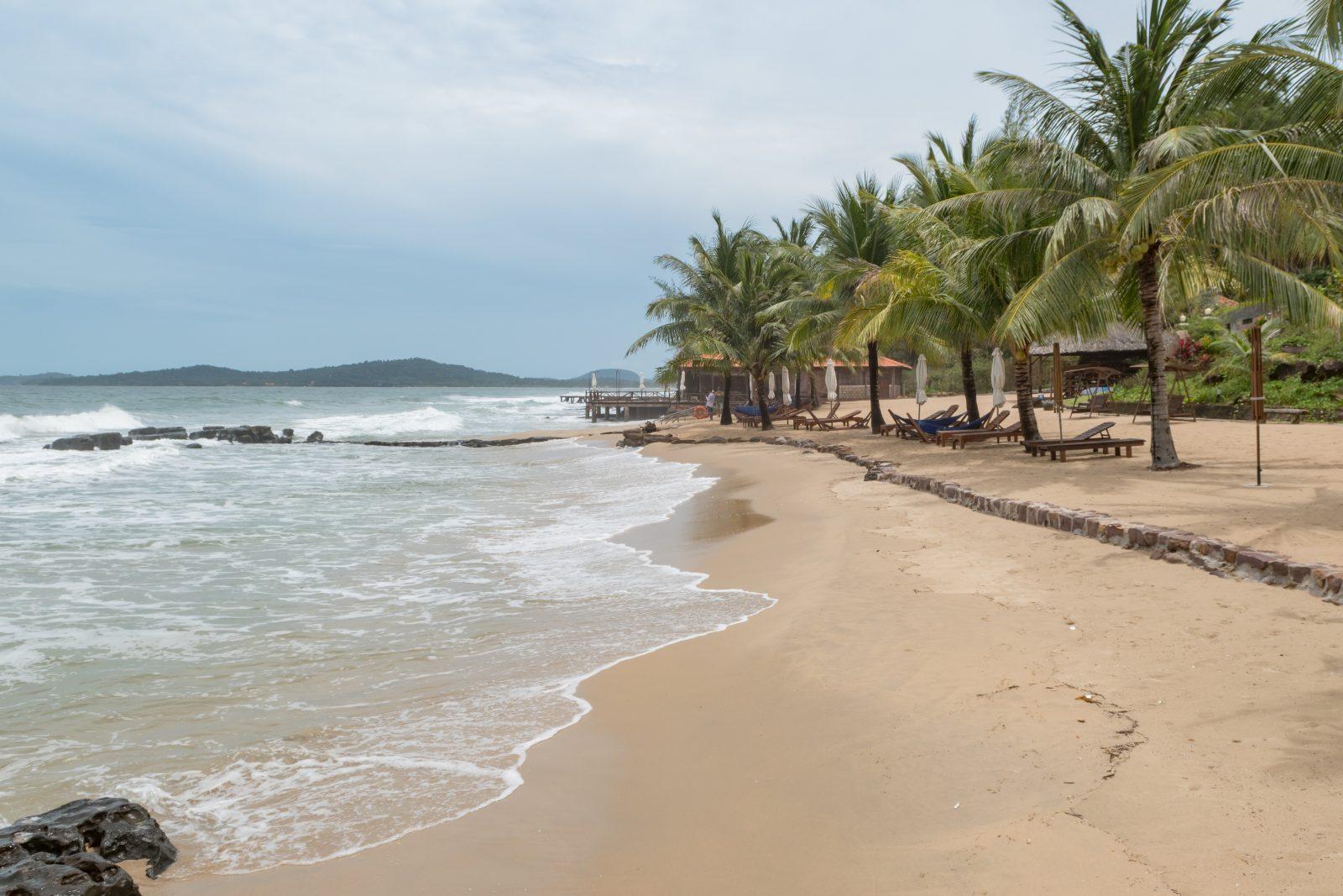 A quiet stretch of Long Beach on Phu Quoc Island, Vietnam