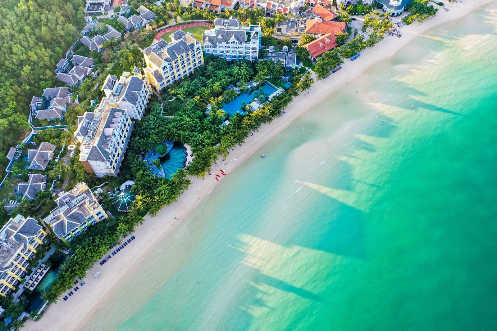 Resort aerial view near Bai Kem on Phu Quoc