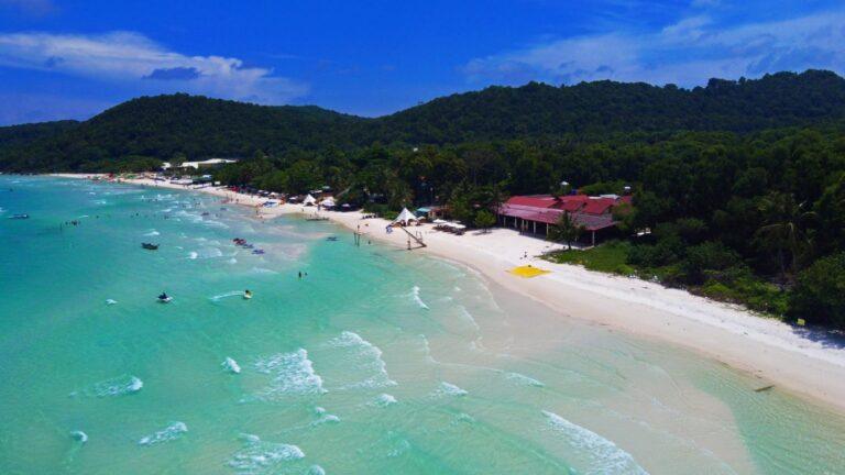 Sao Beach on Phu Quoc Island, Vietnam, with white sand and turquoise water