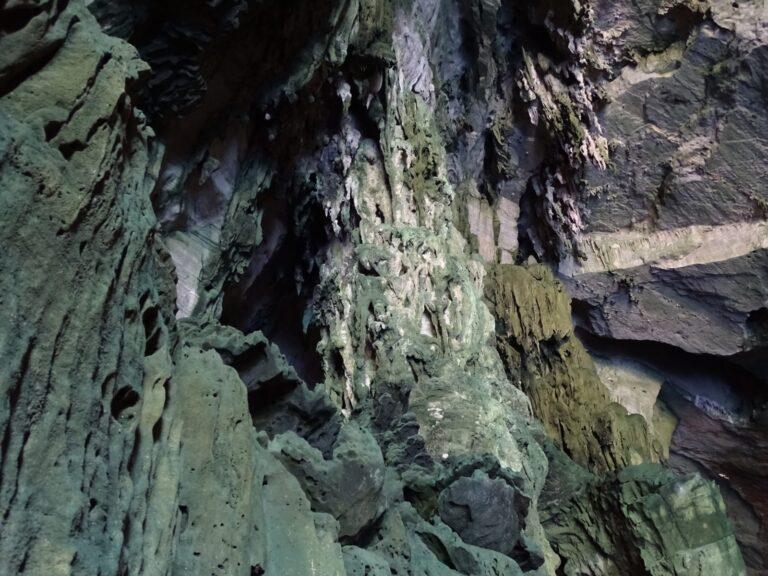 Limestone stalactite formations inside Puong Cave, Ba Be National Park