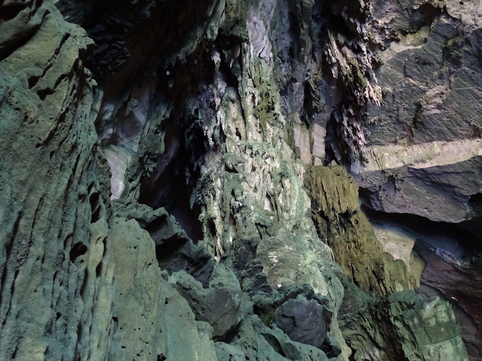 Limestone stalactite formations inside Puong Cave, Ba Be National Park