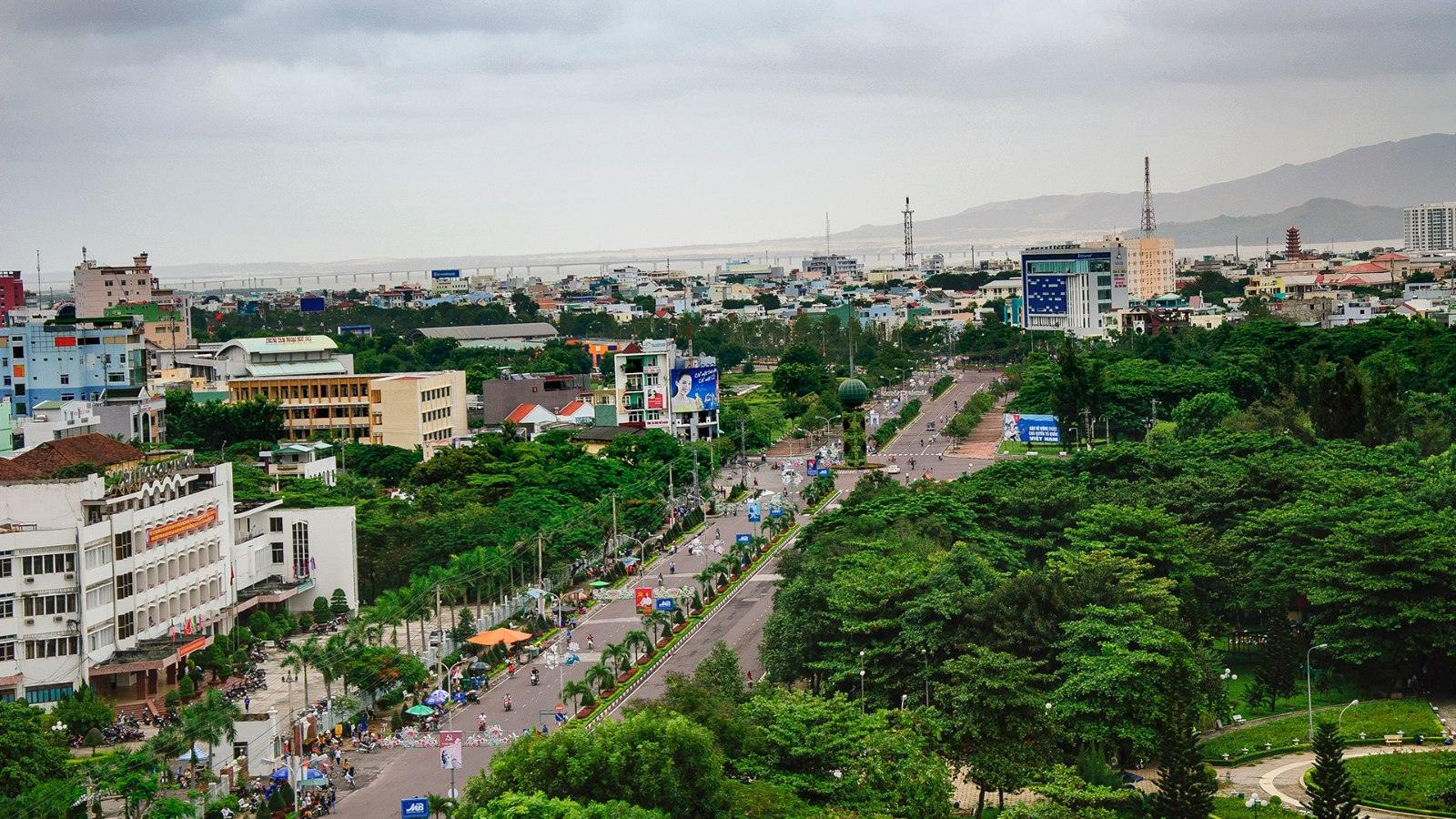 The coastal skyline of Quy Nhon city