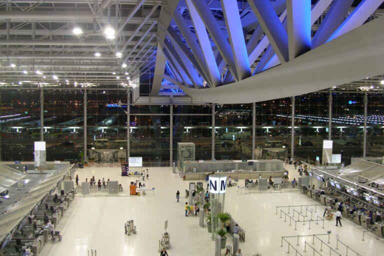 Arrivals hall at Suvarnabhumi Airport in Bangkok