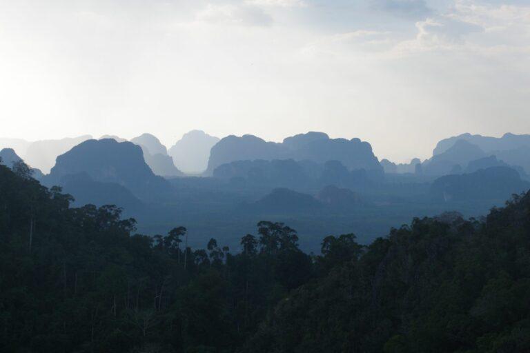 Limestone karst landscape near Krabi, southern Thailand