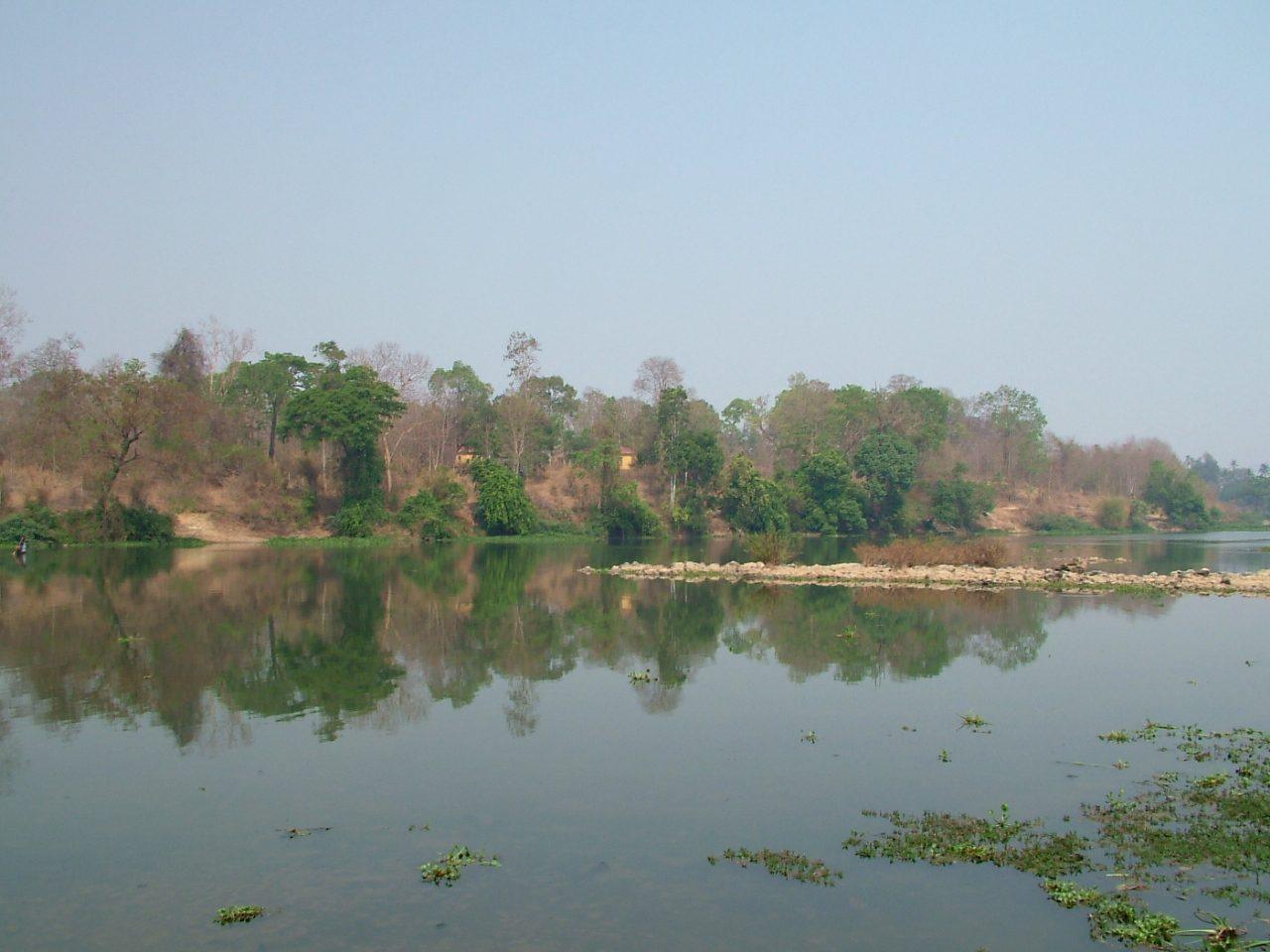 Forest and river landscape inside Yok Don National Park near Buon Ma Thuot, Vietnam