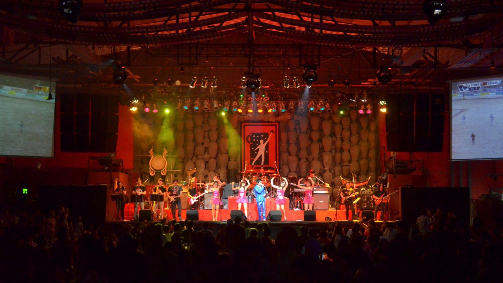 A live music venue stage show in Chiang Mai