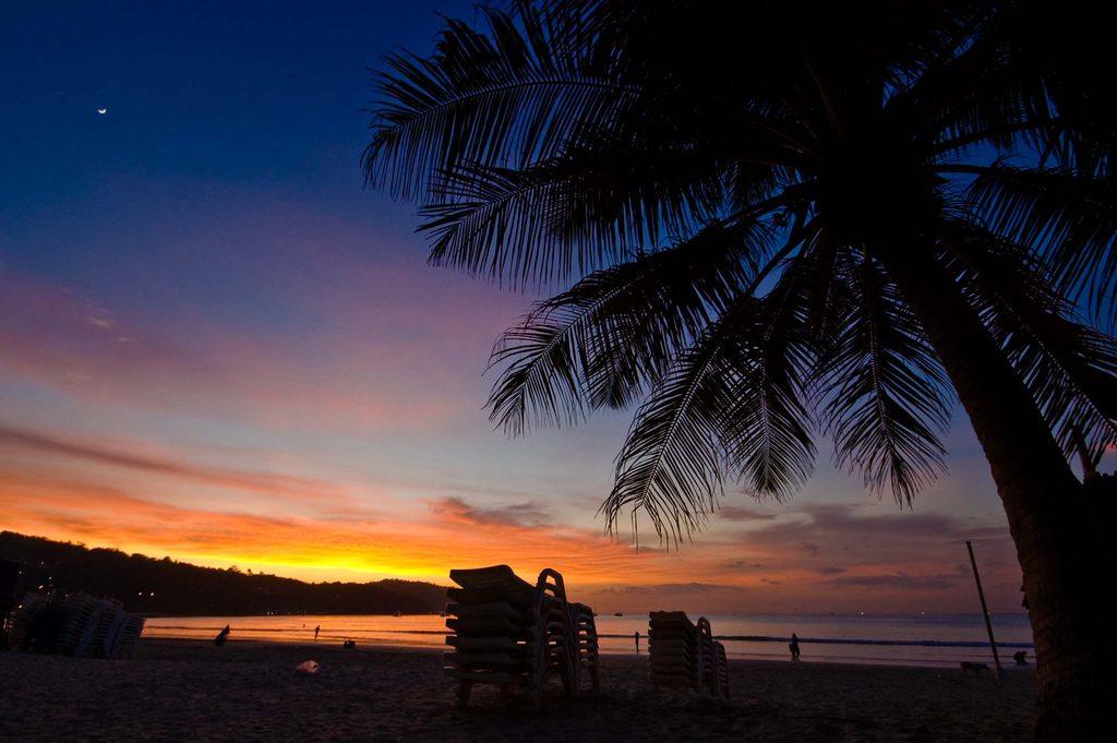 Sunset at Patong Beach in Phuket